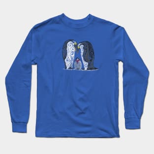 Swirly Penguin Family Long Sleeve T-Shirt